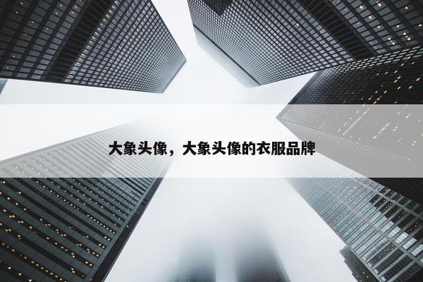 大象头像，大象头像的衣服品牌