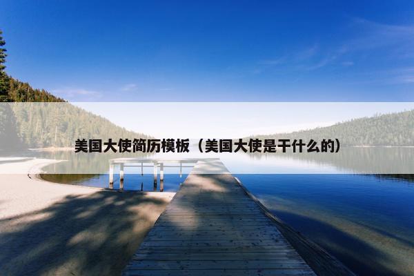 美国大使简历模板（美国大使是干什么的）