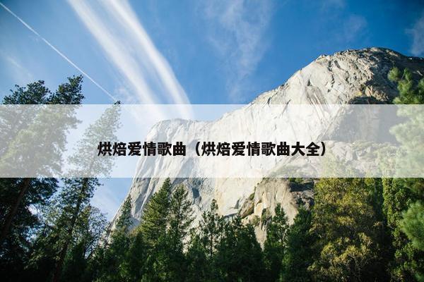 烘焙爱情歌曲（烘焙爱情歌曲大全）