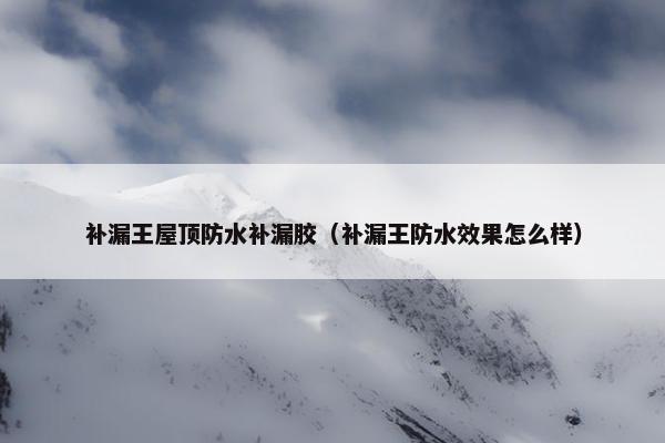 补漏王屋顶防水补漏胶（补漏王防水效果怎么样）