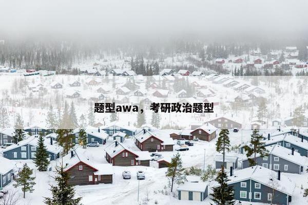题型awa，考研政治题型