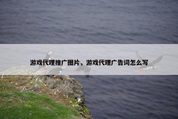 游戏代理推广图片，游戏代理广告词怎么写