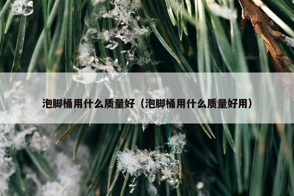 泡脚桶用什么质量好（泡脚桶用什么质量好用）
