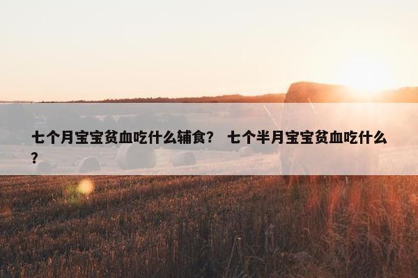七个月宝宝贫血吃什么辅食？ 七个半月宝宝贫血吃什么？