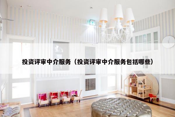 投资评审中介服务（投资评审中介服务包括哪些）