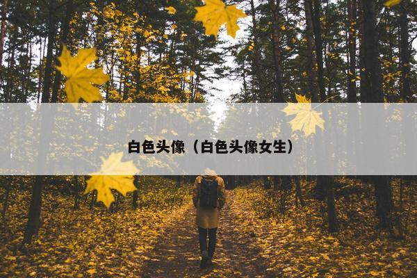 白色头像（白色头像女生）