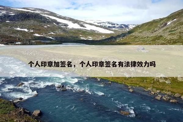 个人印章加签名，个人印章签名有法律效力吗