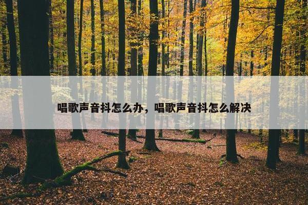 唱歌声音抖怎么办，唱歌声音抖怎么解决