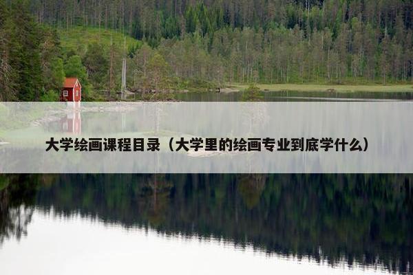 大学绘画课程目录（大学里的绘画专业到底学什么）