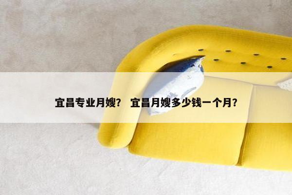 宜昌专业月嫂？ 宜昌月嫂多少钱一个月？