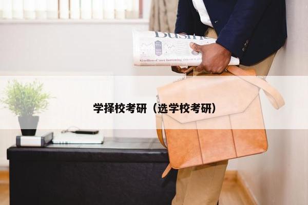 学择校考研（选学校考研）