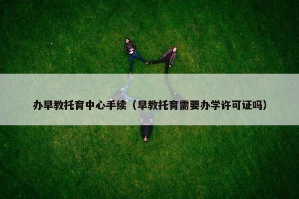 办早教托育中心手续（早教托育需要办学许可证吗）