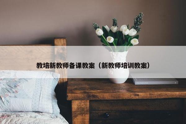 教培新教师备课教案（新教师培训教案）