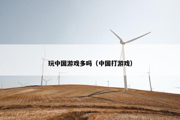 玩中国游戏多吗（中国打游戏）
